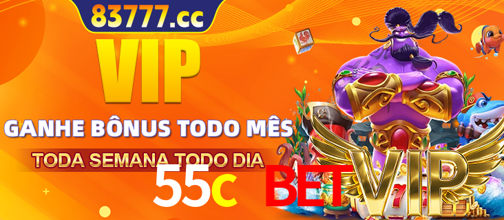 Banner promocional do 55c bet oferecendo 100% de recompensas adicionais contínuas para quem fizer o login diário (Daily sign-in), com um mascote de coelho.